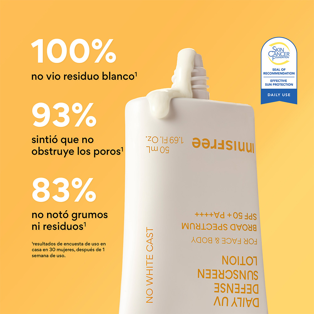 DAILY UV DEFENSE INVISIBLE KOREAN SUNSCREEN LOTION BROAD SPECTRUM SPF 50+ PA++++ (BLOQUEADOR SOLAR DEFENSA UV DIARIA DE AMPLIO ESPECTRO)